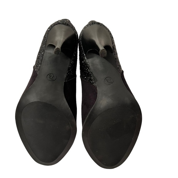 Mossimo Black Women’s Sparkle Back Zip Stiletto Heel Booties NWOT Size 7 1/2 - Picture 7 of 7